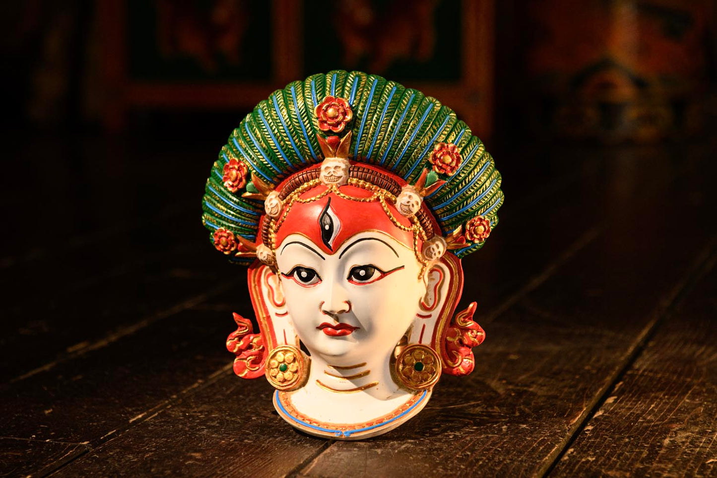 Dea Kumari -Scultura Tradizionale Fatta a mano dal Nepal 🇳🇵
