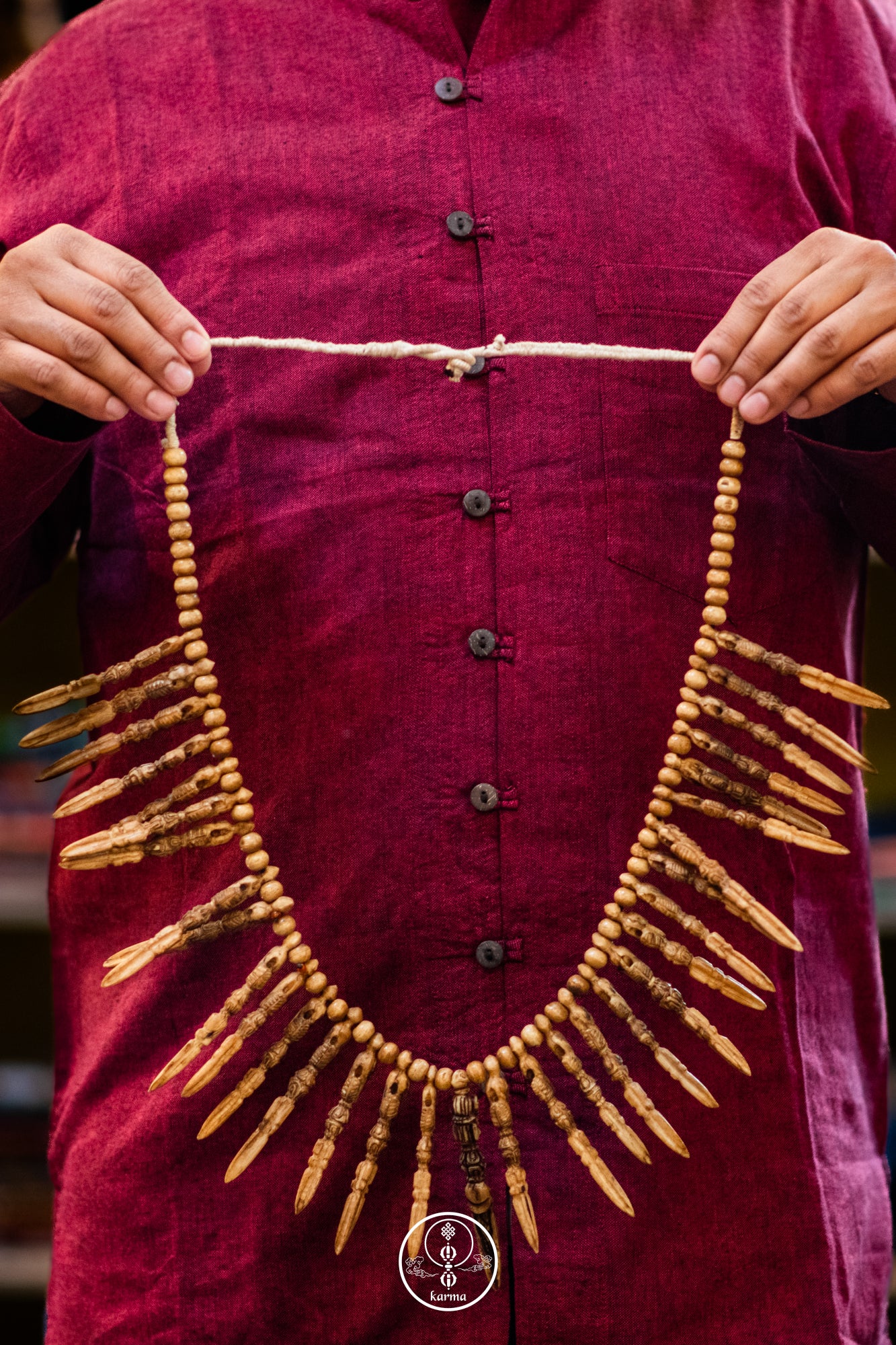 Collana  tantrico in osso di yak