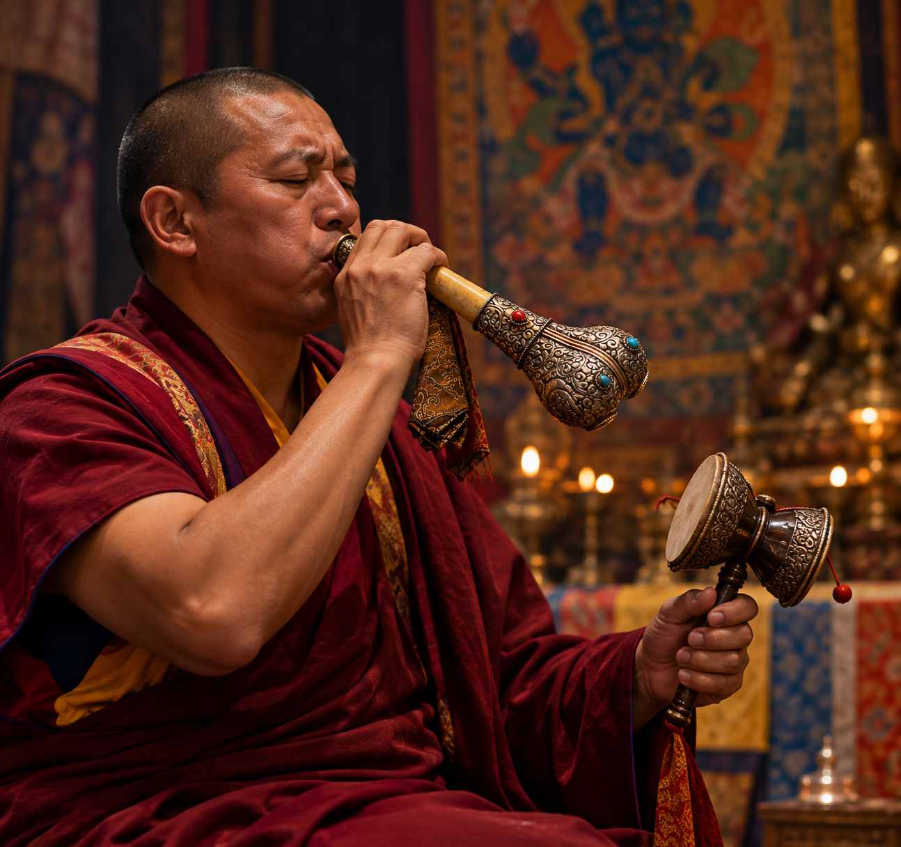 Kangling – Strumento a Fiato Rituale Tradizionale Tibetano
