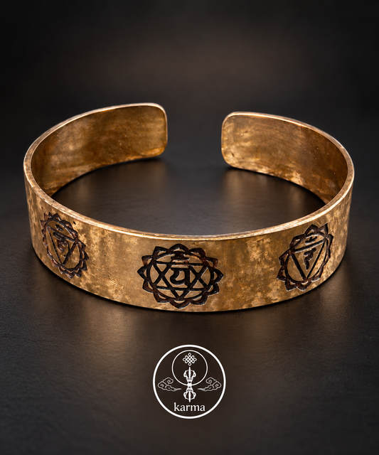 Bracciale in Rame con i Sette Chakra