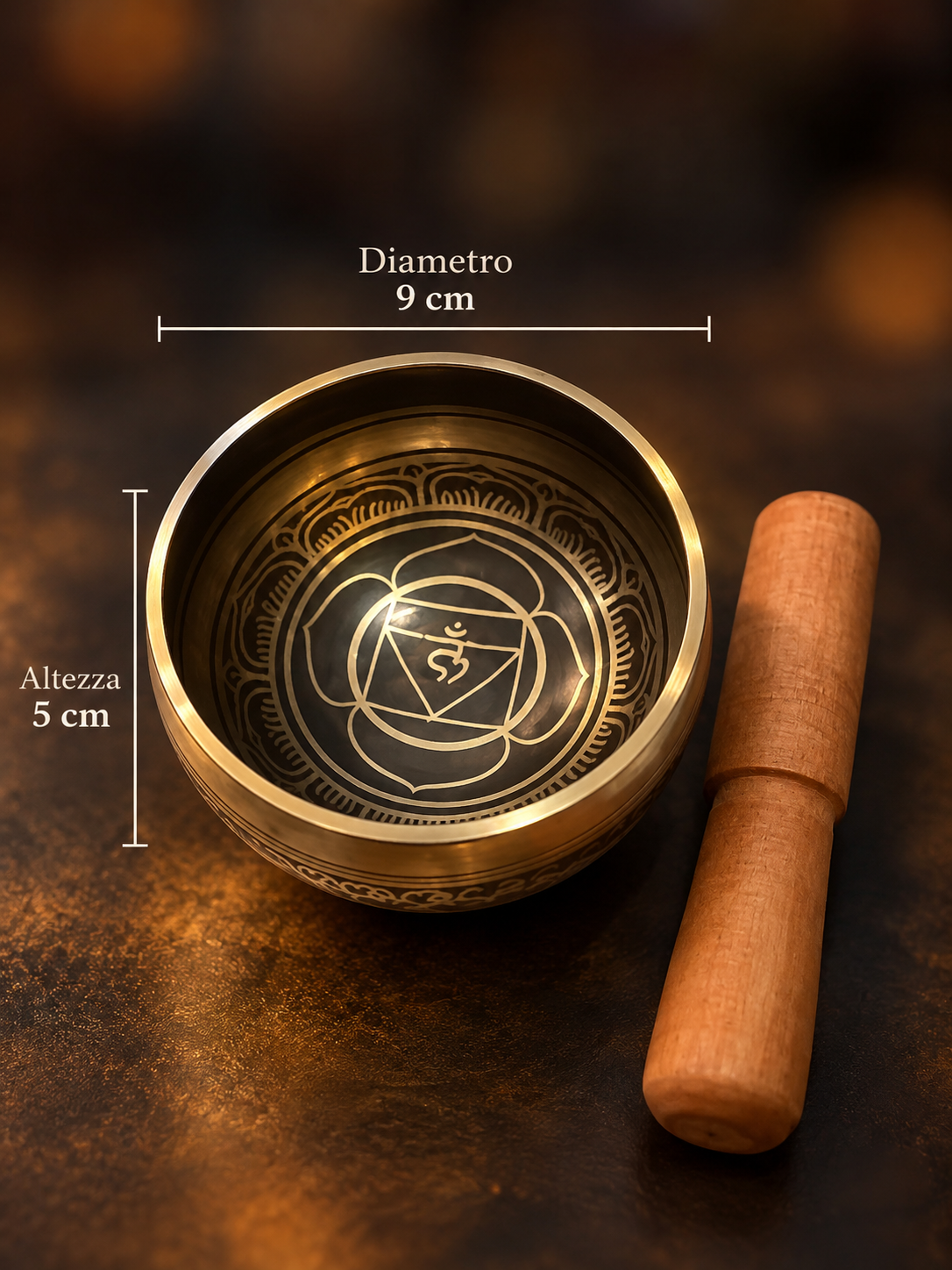 Campana Tibetana Miniatura – Om Ah Hum