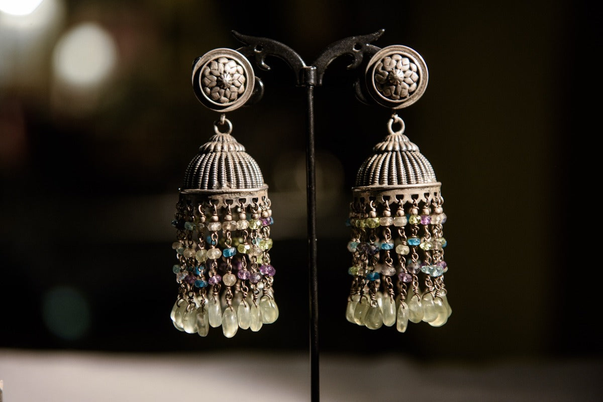 Jhumka d’India — Argento Artigianale e Pietre Preziose