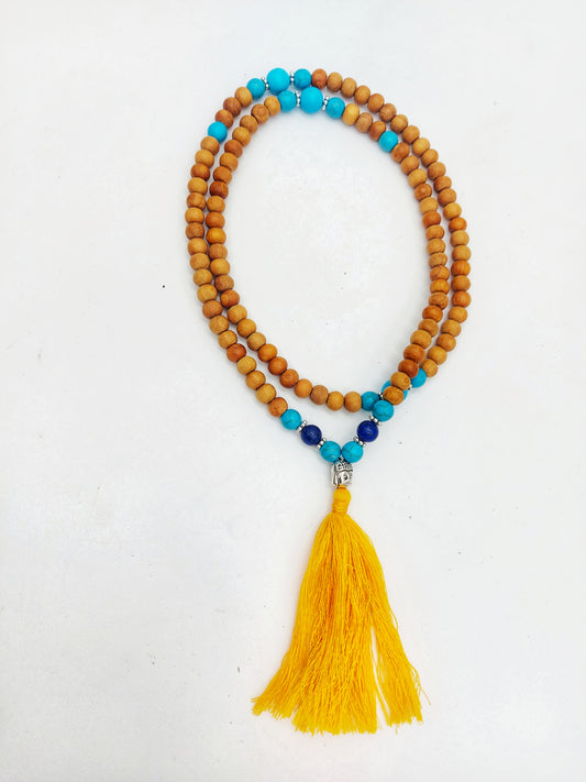 Mala 108 grani con la testa di Buddha