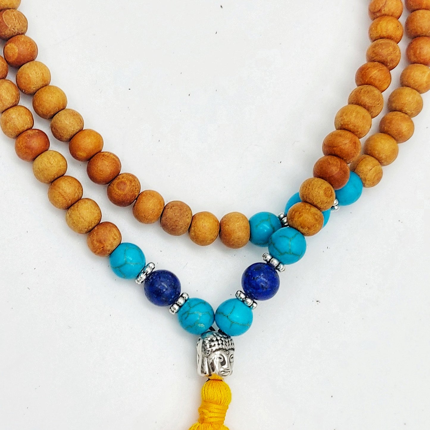 Mala 108 grani con la testa di Buddha