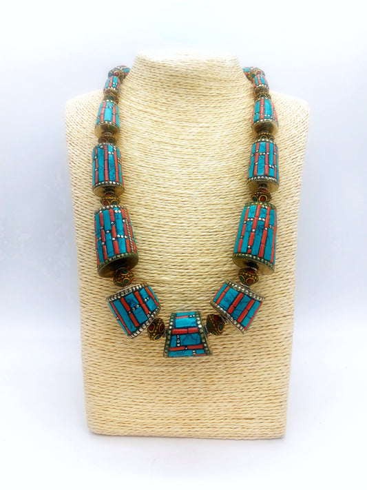 Collana turchese e pasta di corallo