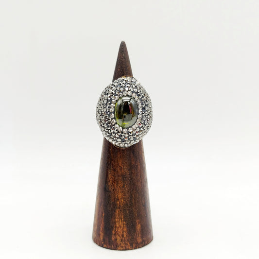 Anello Peridot e Marcasite