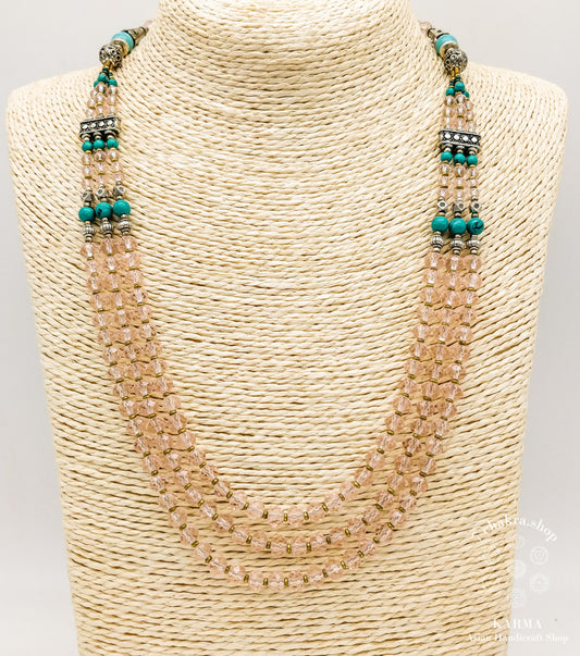 Collana Girocollo Quarzo Rosa