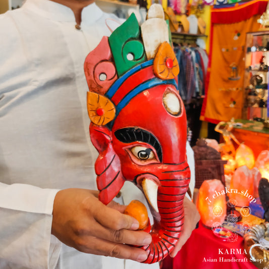 Maschera Ganesh  in legno