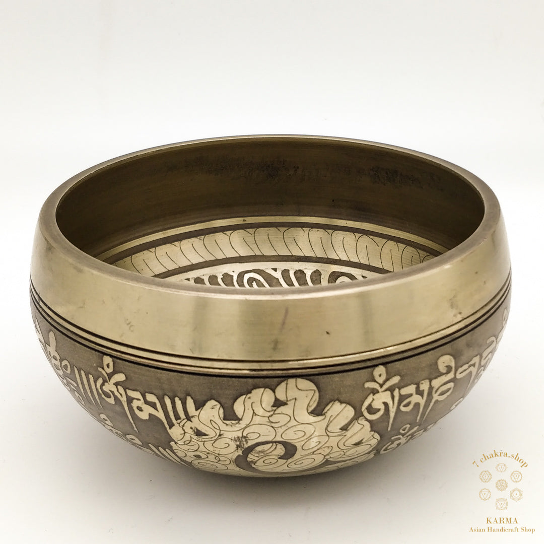 Campana Tibetana contemporanea incisa con Mantra
