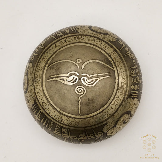 Campana Tibetana contemporanea incisa con Mantra