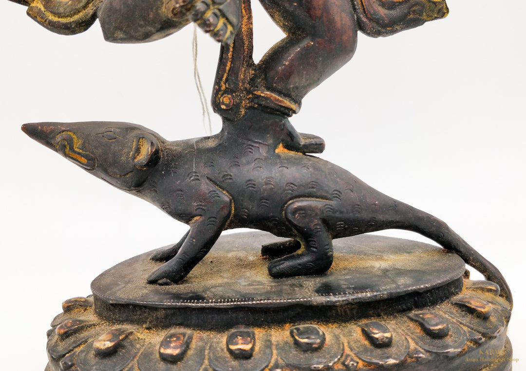 Statua Vecchia Ganesh in bronzo