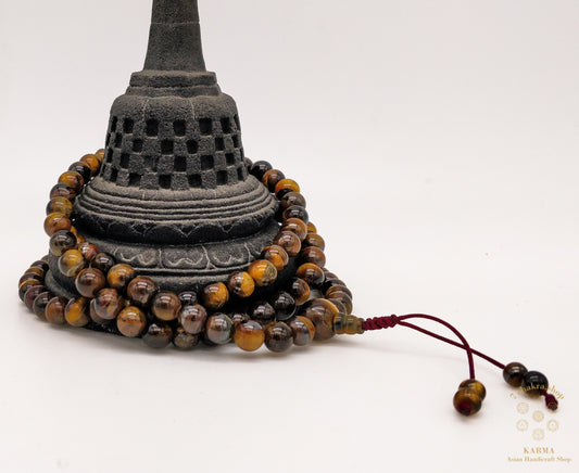 Mala  108 grani Occhio di tigre