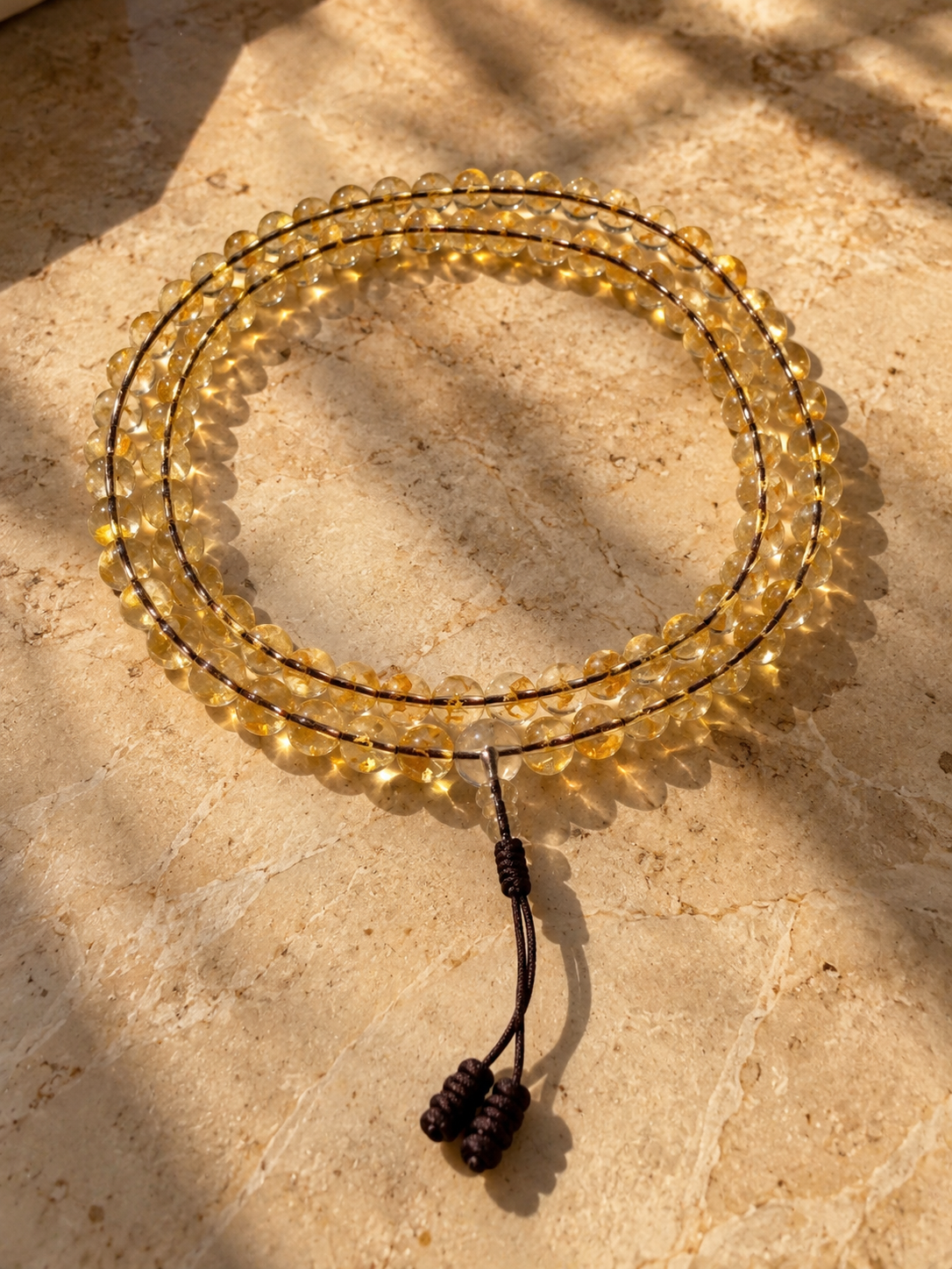 Mala Tibetano in Cristallo di Rocca Bianco – Mantra Om Mani Padme Hum