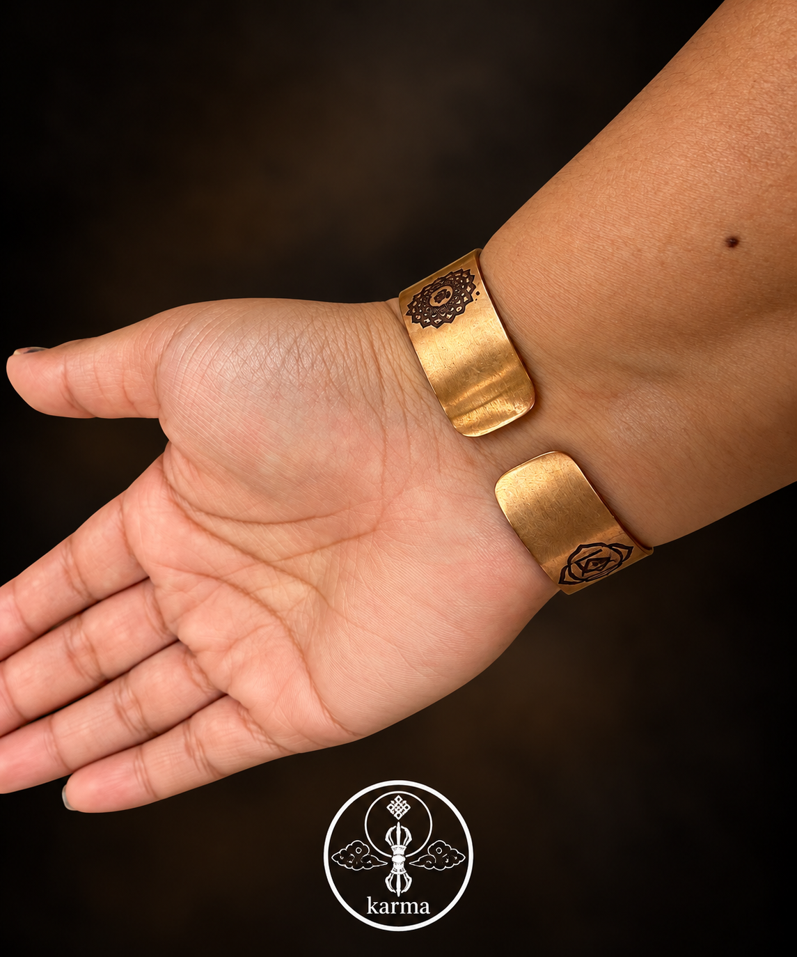Bracciale in Rame con i Sette Chakra