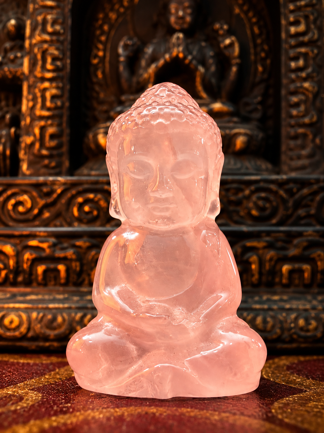 Buddha in Quarzo  Rosa