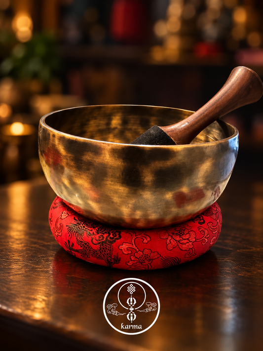 Campana Tibetana Artigianale La♯ circa 236,1 Hz – Chakra della Gola (Vishuddha) – Sette Metalli