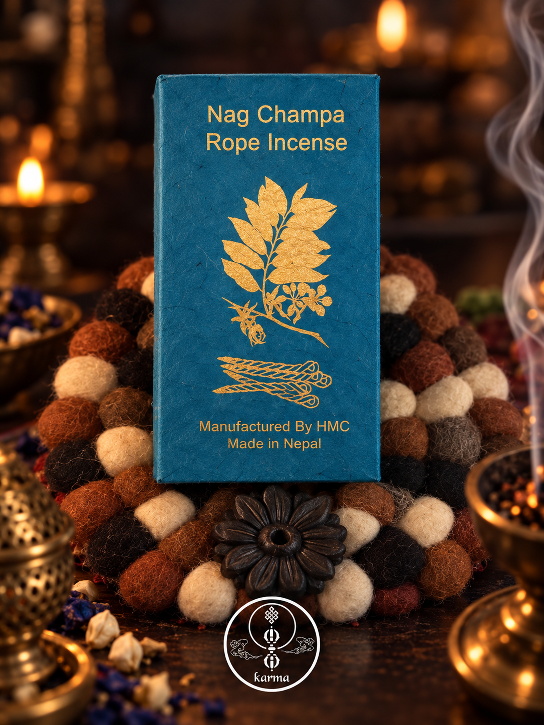 Incenso Nag Champa in Corda – Artigianale, Prodotto in Nepal | Fragranza Spirituale Himalayana