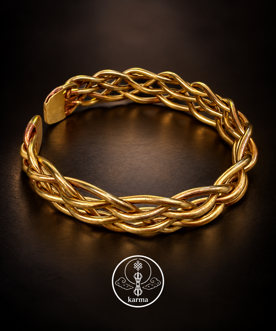 Bracciale in Rame dorato con Nodo Infinito