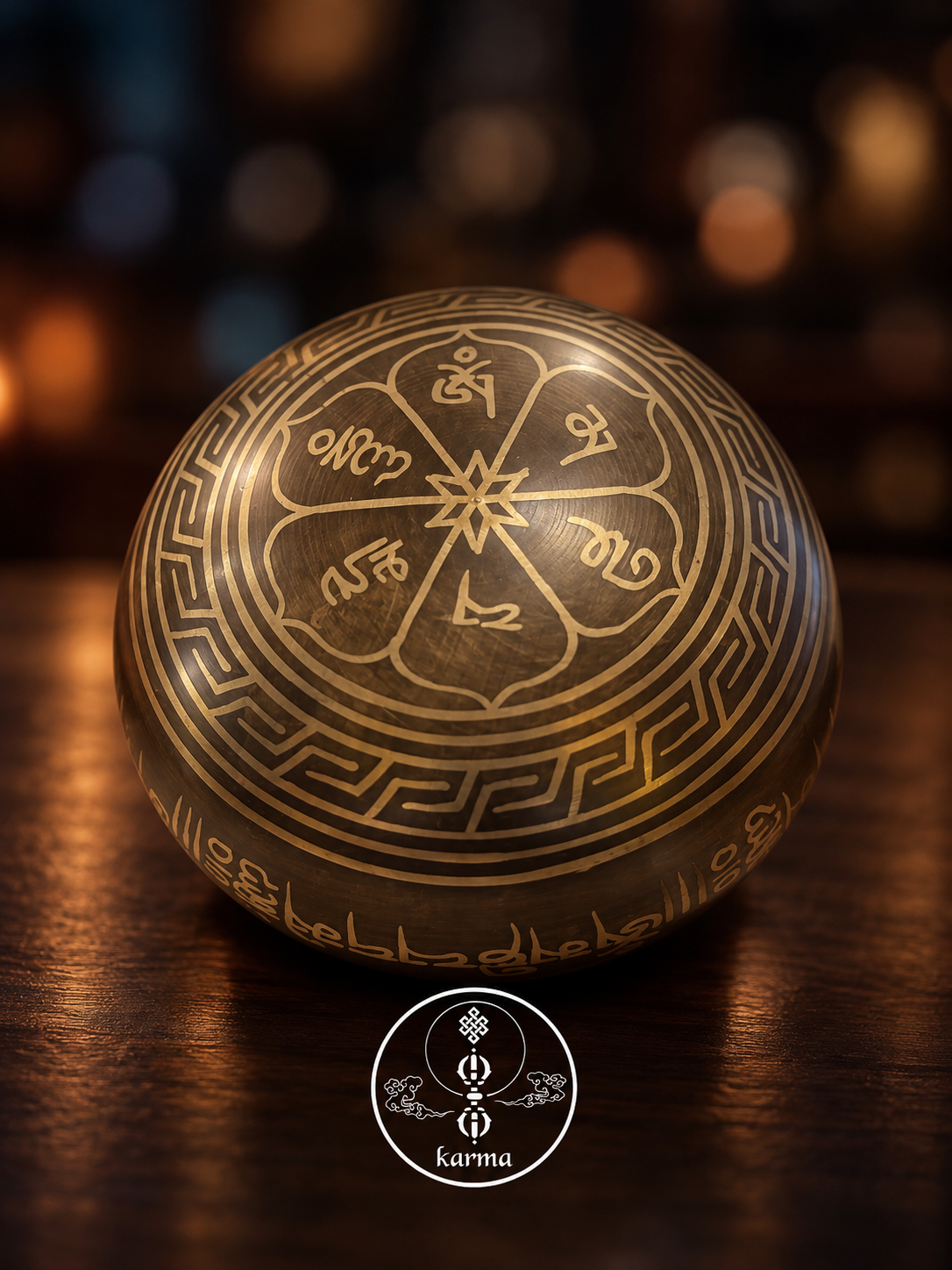 Campana Tibetana con Mantra e Occhi del Buddha –  La(C♯5) 568,8 Hz