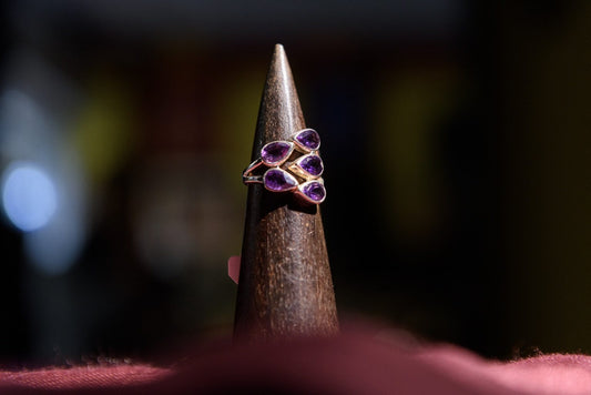 Anello Artigianale in Argento e Ametista